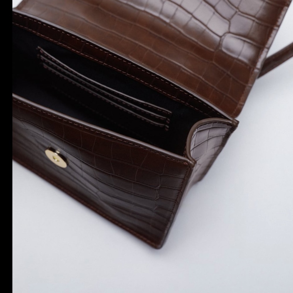 Zara ❤️Bloggers Favorite Brow Gold Chain Shoulder Bag - Picture 13 of 13
